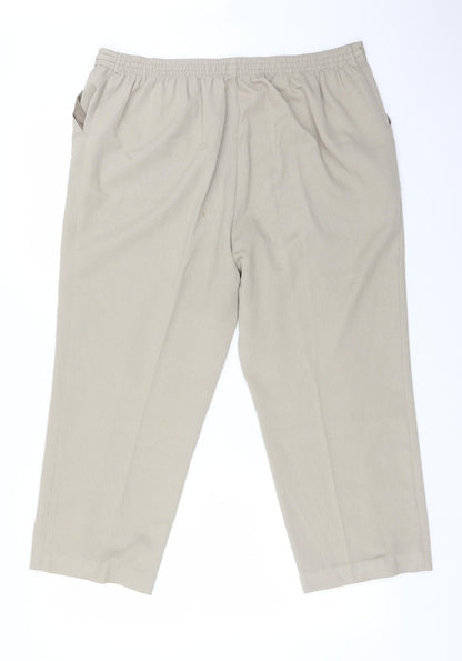 Womens UK Size 16 M&S Regular Fit  Beige Trousers