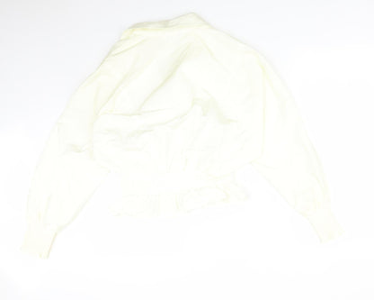 River Island Womens Yellow  Nylon Basic T-Shirt Size 12 V-Neck