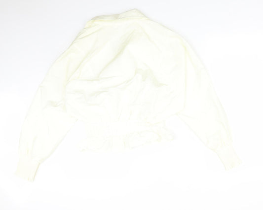 River Island Womens Yellow  Nylon Basic T-Shirt Size 12 V-Neck