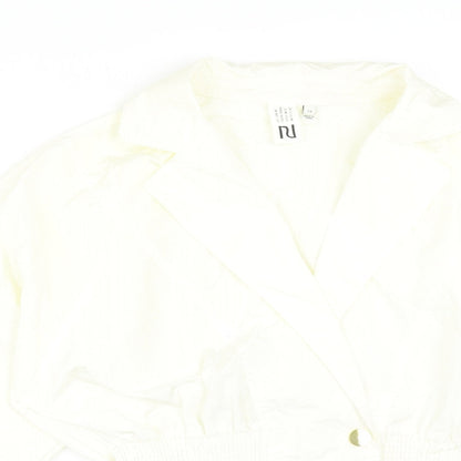 River Island Womens Yellow  Nylon Basic T-Shirt Size 12 V-Neck