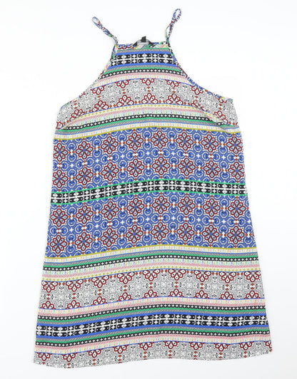 Womens UK Size 10 New Look Multicoloured Basic T-Shirt
