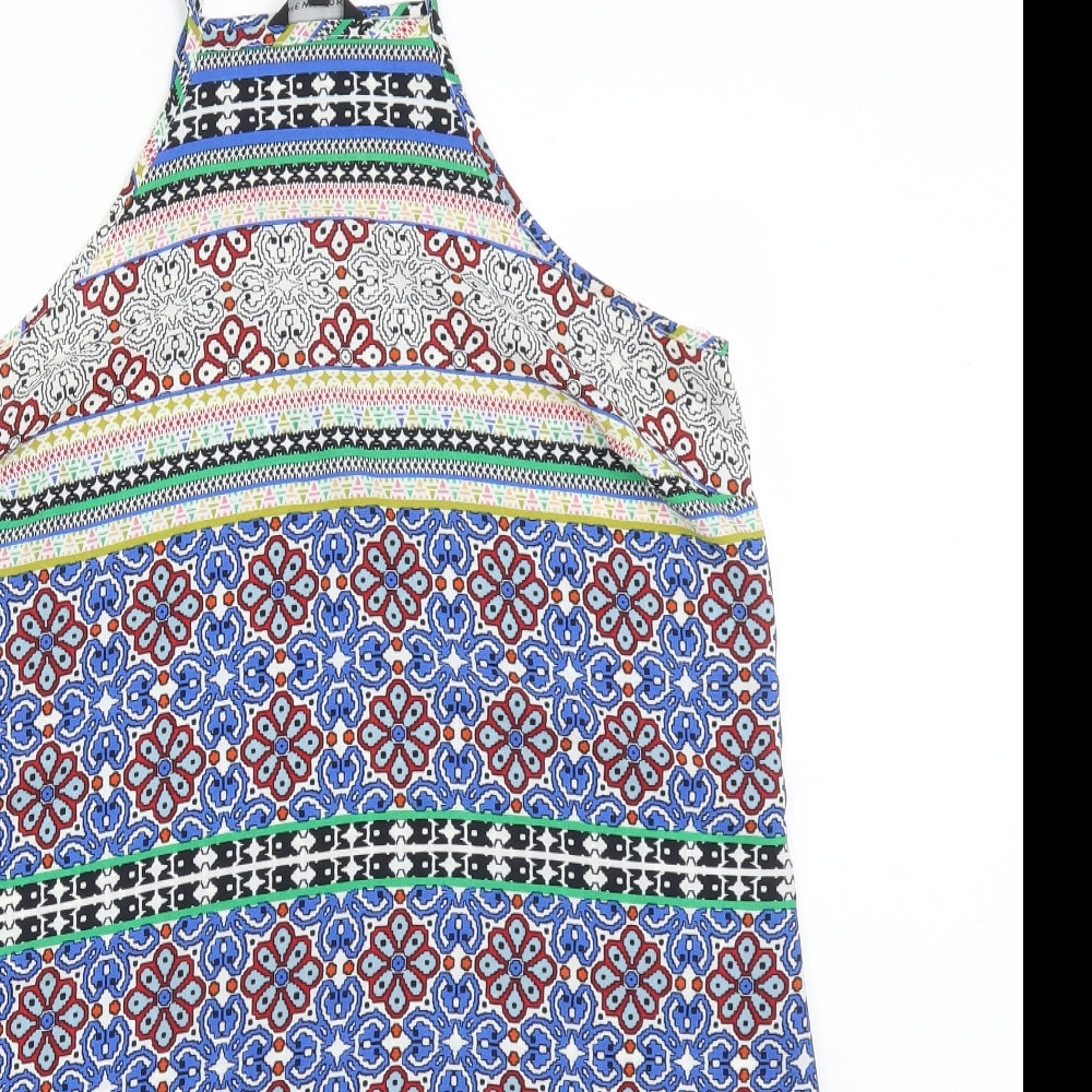 Womens UK Size 10 New Look Multicoloured Basic T-Shirt