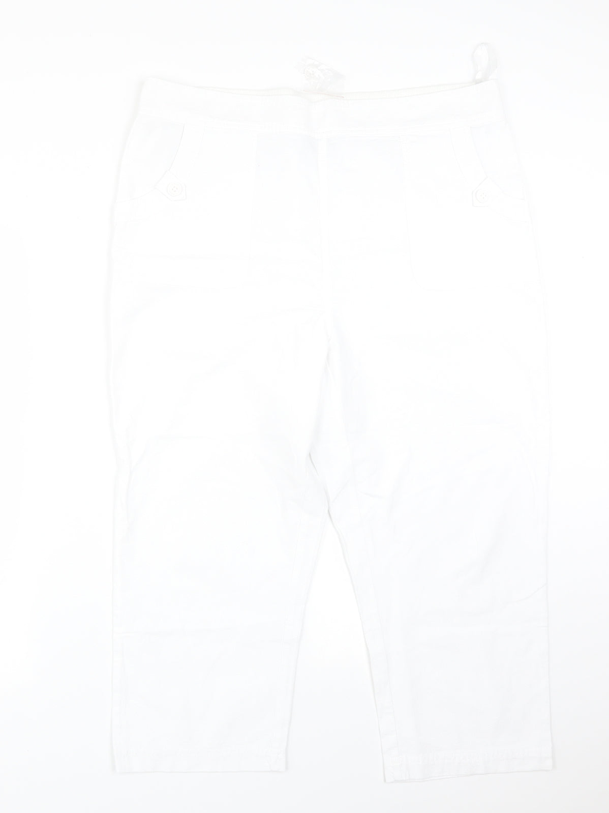 Womens UK Size 16 ISLE Regular Fit  White Trousers