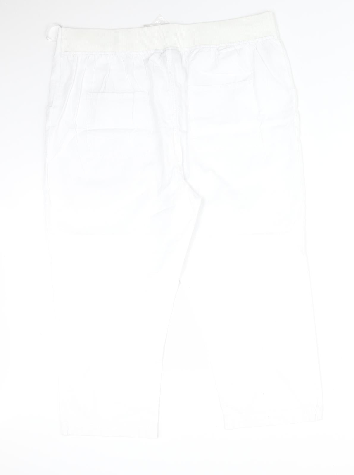 Womens UK Size 16 ISLE Regular Fit  White Trousers