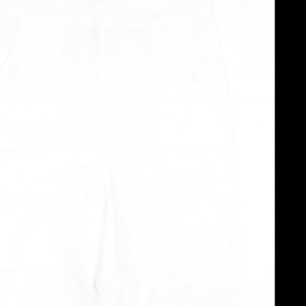 Womens UK Size 16 ISLE Regular Fit  White Trousers