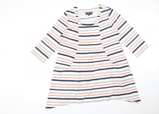 Womens UK Size M Capri Multicoloured Basic T-Shirt