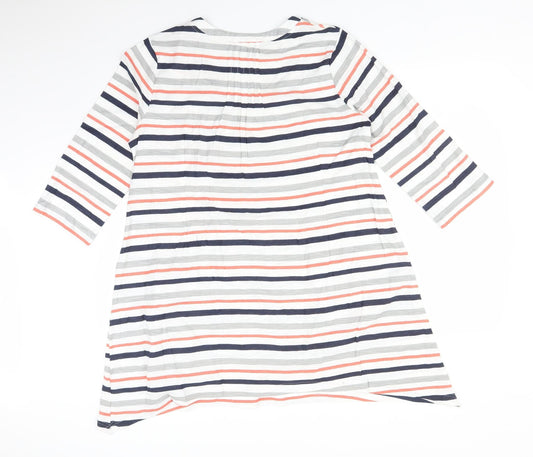 Womens UK Size M Capri Multicoloured Basic T-Shirt