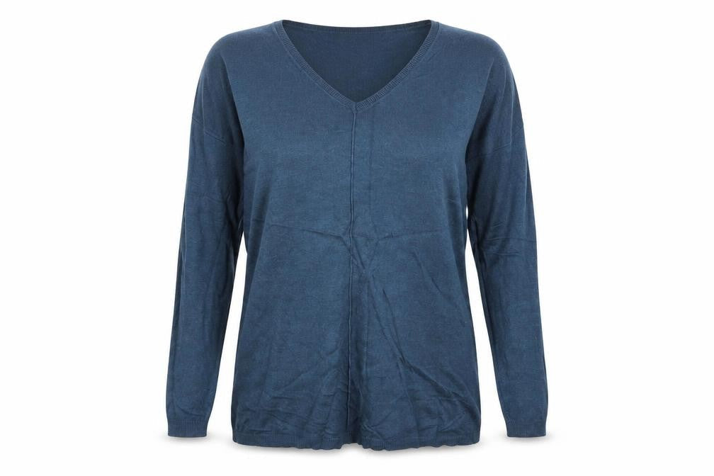 Womens UK Size 10 Atmosphere Blue Basic T-Shirt