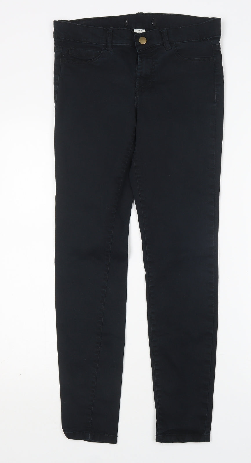 Womens UK Size 8 H&M Regular Fit Skinny Black Jeans