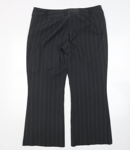Littlewoods Womens Multicoloured Striped Polyester Trousers  Size 18 L29 in Regular