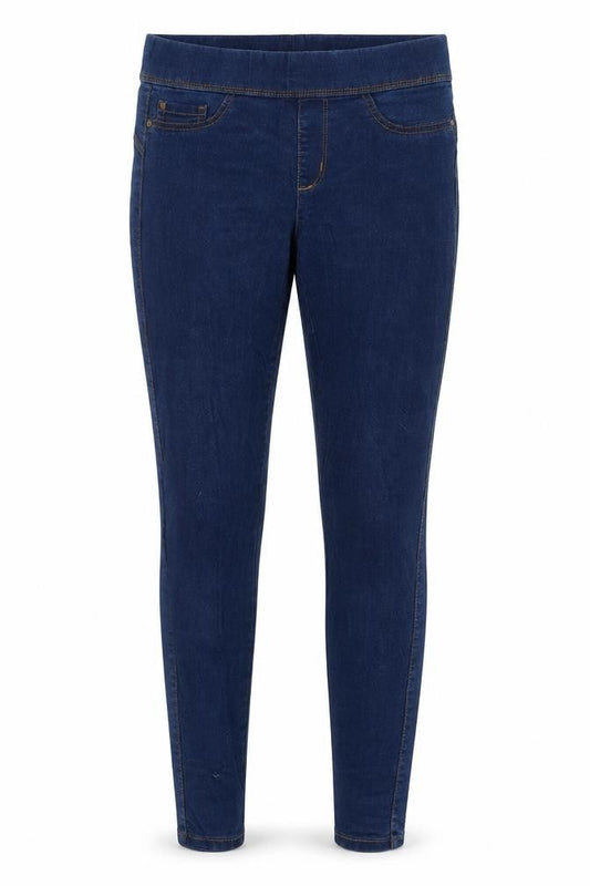 Front view of Denim Co women’s blue cotton jegging jeans, size UK 8, 26-inch leg regular
