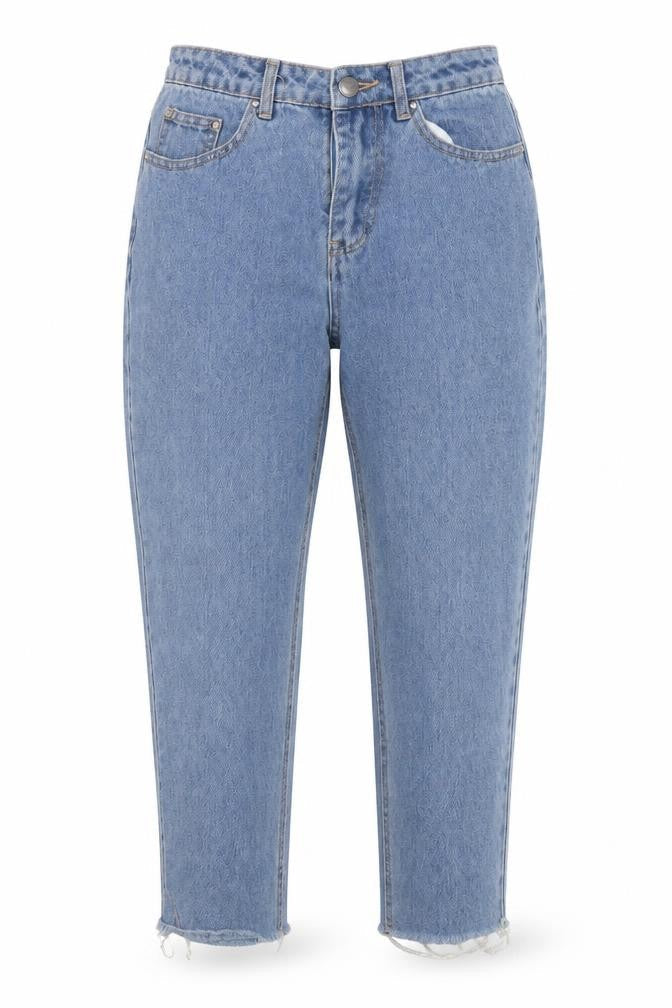 Womens UK Size 6 Missguided Regular Fit Mom Blue Jeans