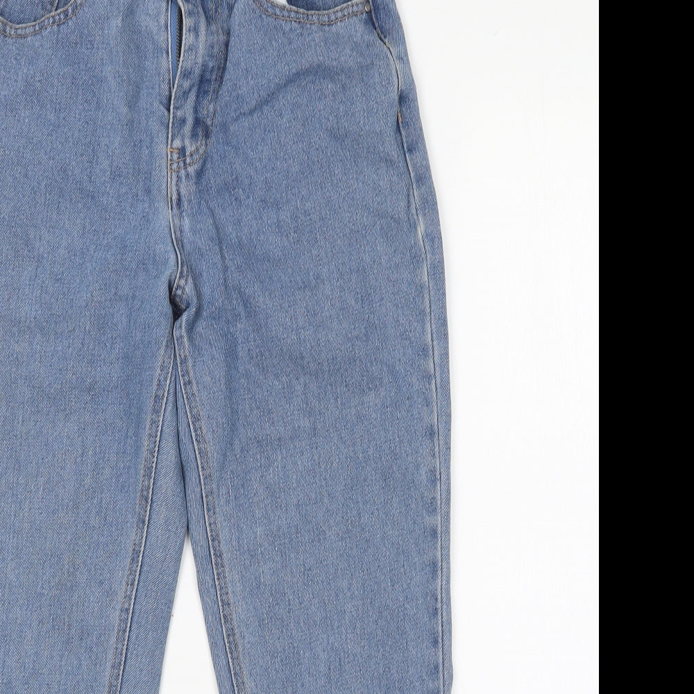 Missguided Womens Blue  Cotton Mom Jeans Size 6 L24 in Regular