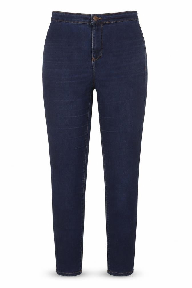 Front view of Denim co women’s blue cotton skinny jeans, size UK 10, 28-inch leg regular