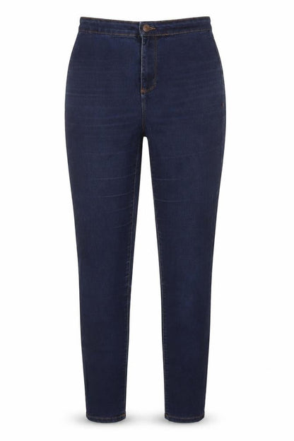 Front view of Denim co women’s blue cotton skinny jeans, size UK 10, 28-inch leg regular