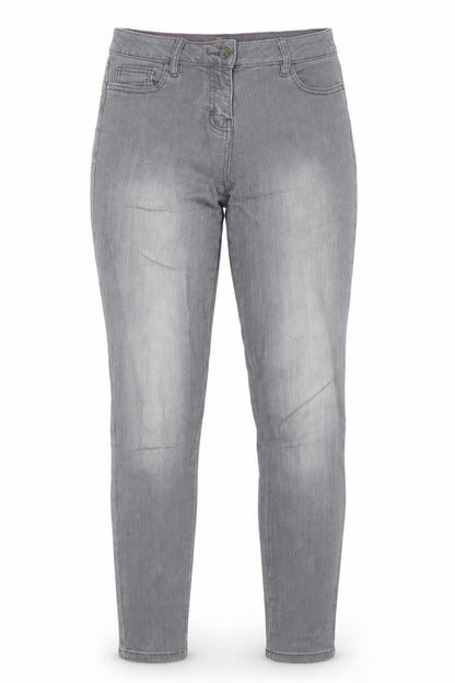 Front view of Tu women’s grey cotton skinny jeans, size UK 10, 29-inch leg regular