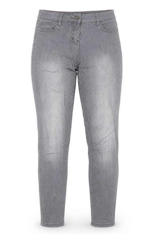 Front view of Tu women’s grey cotton skinny jeans, size UK 10, 29-inch leg regular