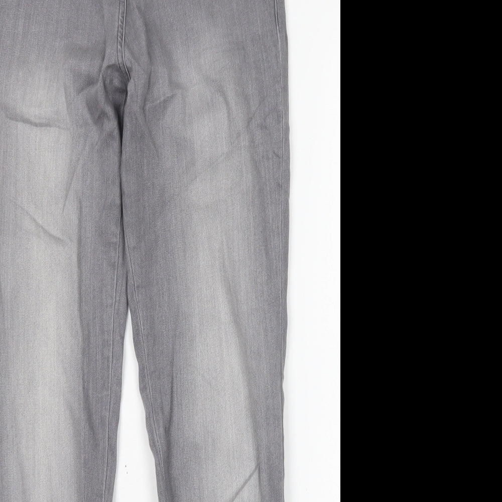 TU Womens Grey  Cotton Skinny Jeans Size 10 L29 in Regular