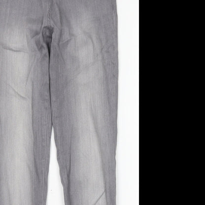 TU Womens Grey  Cotton Skinny Jeans Size 10 L29 in Regular