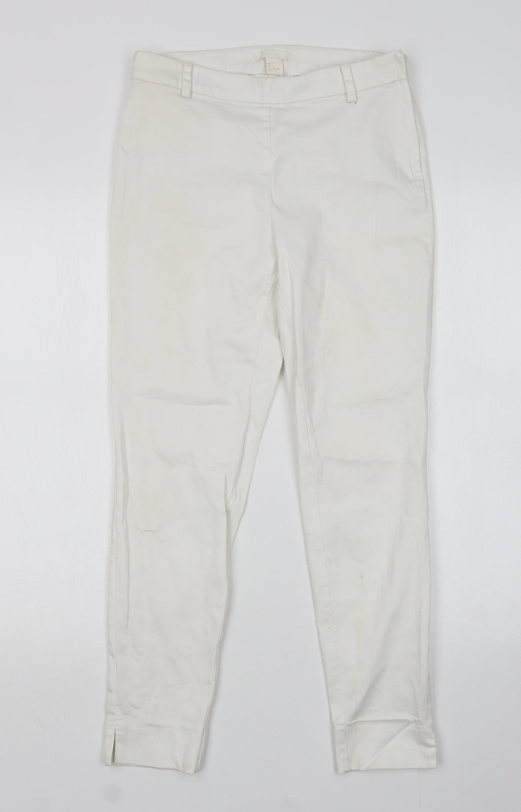 Womens UK Size 8 H&M Regular Fit Skinny White Jeans