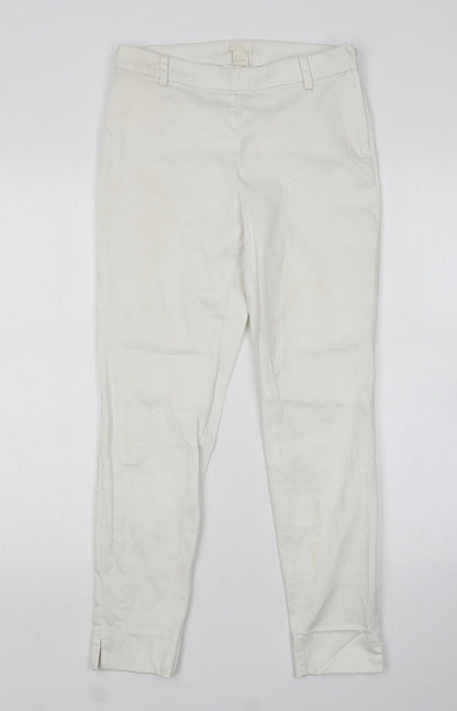 Womens UK Size 8 H&M Regular Fit Skinny White Jeans