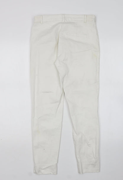 Womens UK Size 8 H&M Regular Fit Skinny White Jeans