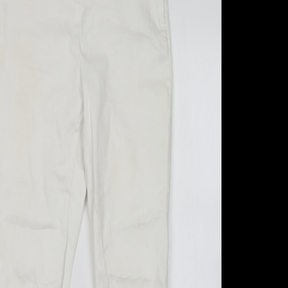 Womens UK Size 8 H&M Regular Fit Skinny White Jeans