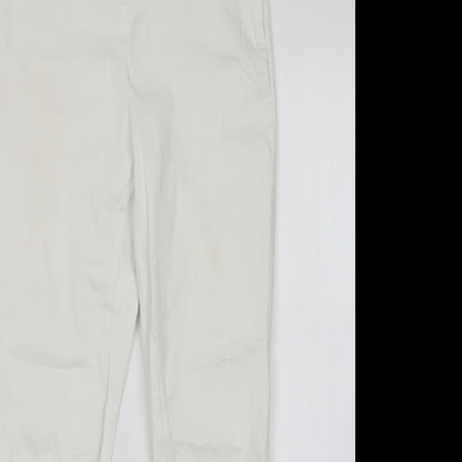 Womens UK Size 8 H&M Regular Fit Skinny White Jeans