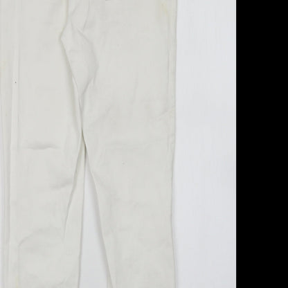 Womens UK Size 8 H&M Regular Fit Skinny White Jeans