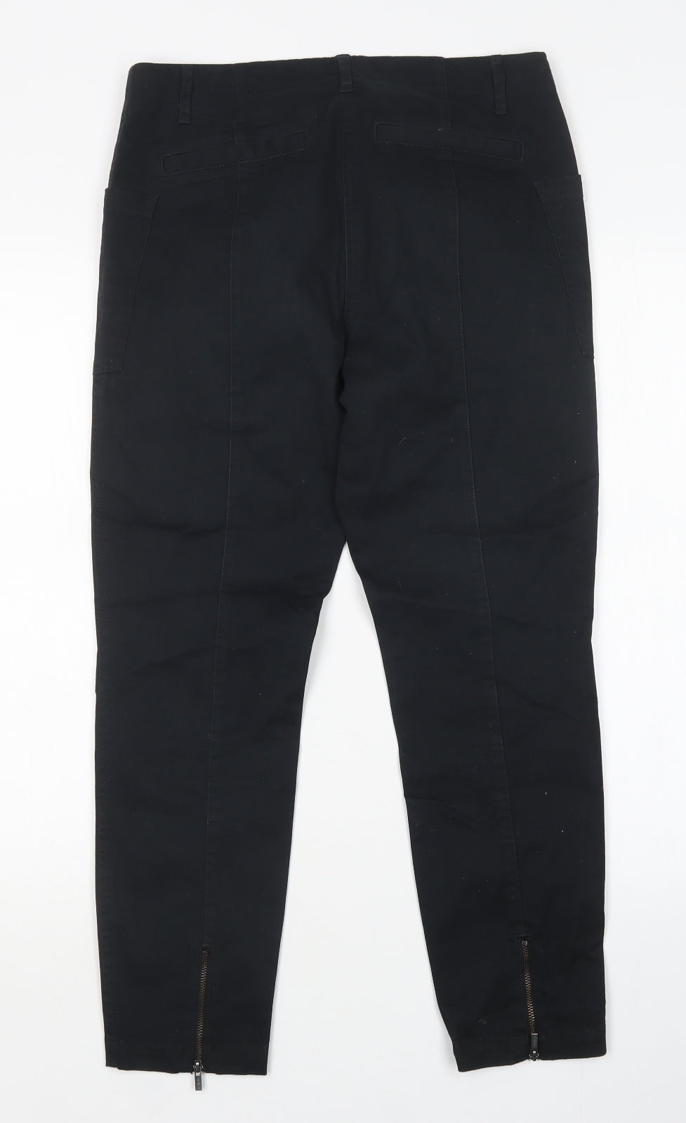 Studio W Womens Black  Cotton Chino Trousers Size 10 L27 in Regular