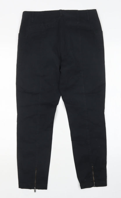 Studio W Womens Black  Cotton Chino Trousers Size 10 L27 in Regular