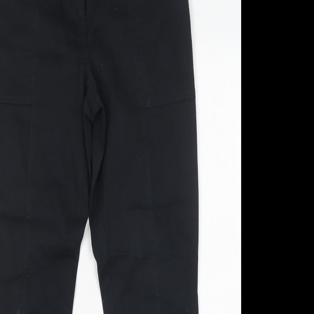 Studio W Womens Black  Cotton Chino Trousers Size 10 L27 in Regular