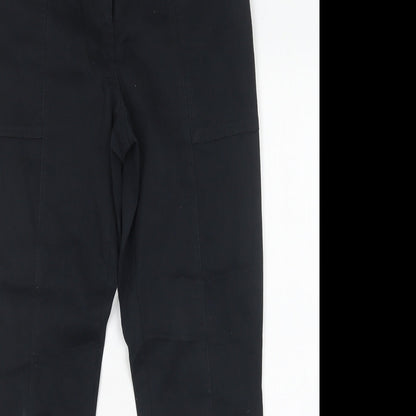 Studio W Womens Black  Cotton Chino Trousers Size 10 L27 in Regular
