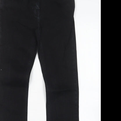 NEXT Womens Black  Cotton Skinny Jeans Size 8 L31 in Regular