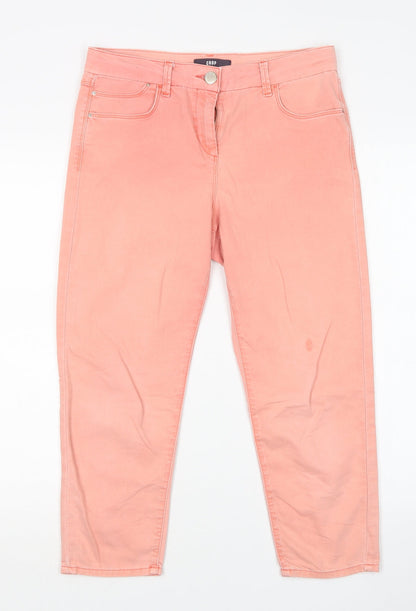 M7s Womens Pink  Cotton Cropped Jeans Size 12 L23 in Regular