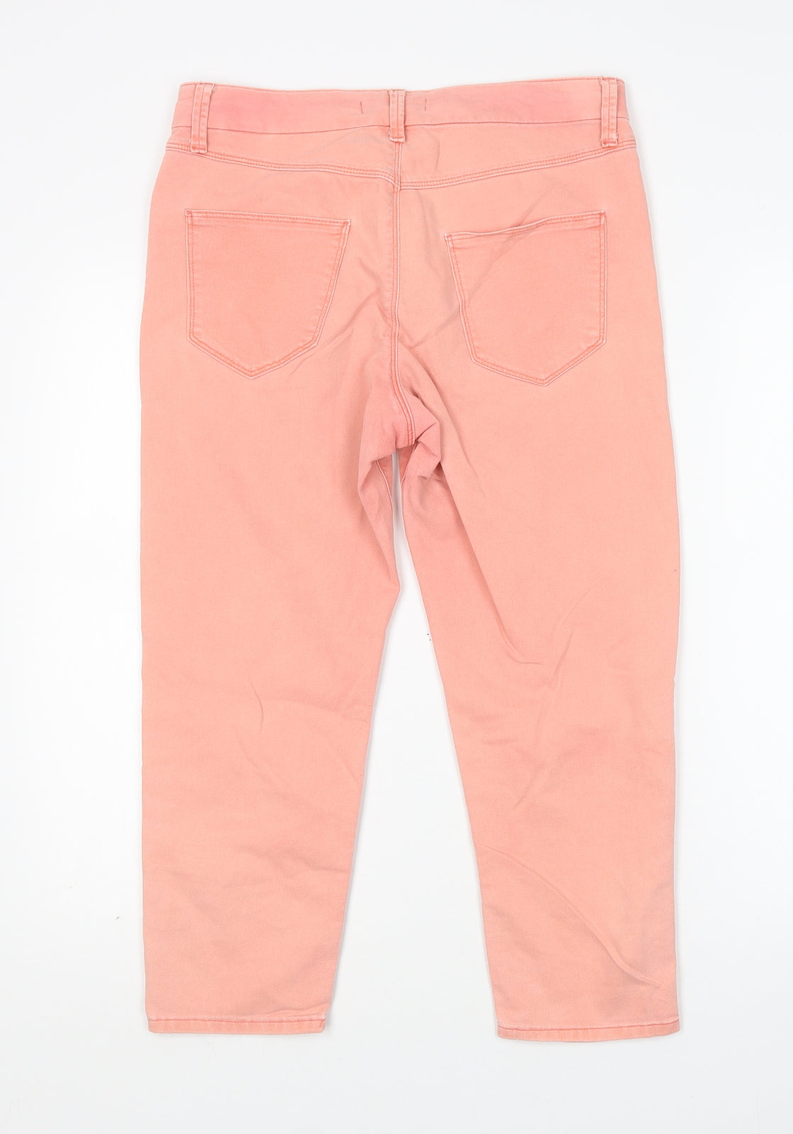 M7s Womens Pink  Cotton Cropped Jeans Size 12 L23 in Regular