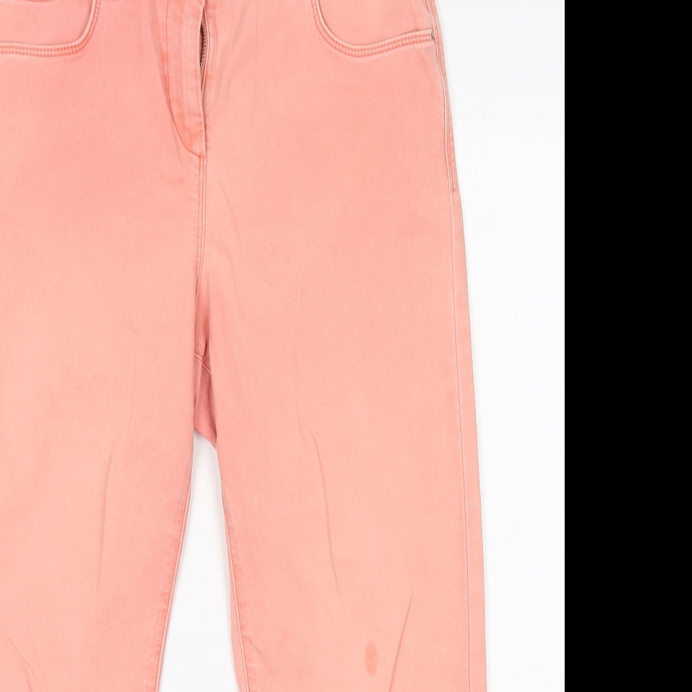 M7s Womens Pink  Cotton Cropped Jeans Size 12 L23 in Regular