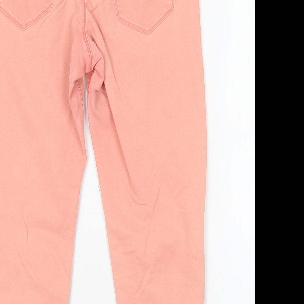 M7s Womens Pink  Cotton Cropped Jeans Size 12 L23 in Regular