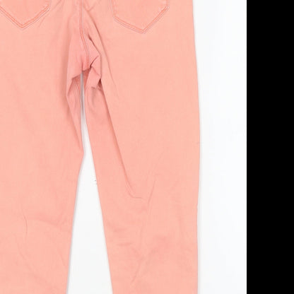 M7s Womens Pink  Cotton Cropped Jeans Size 12 L23 in Regular