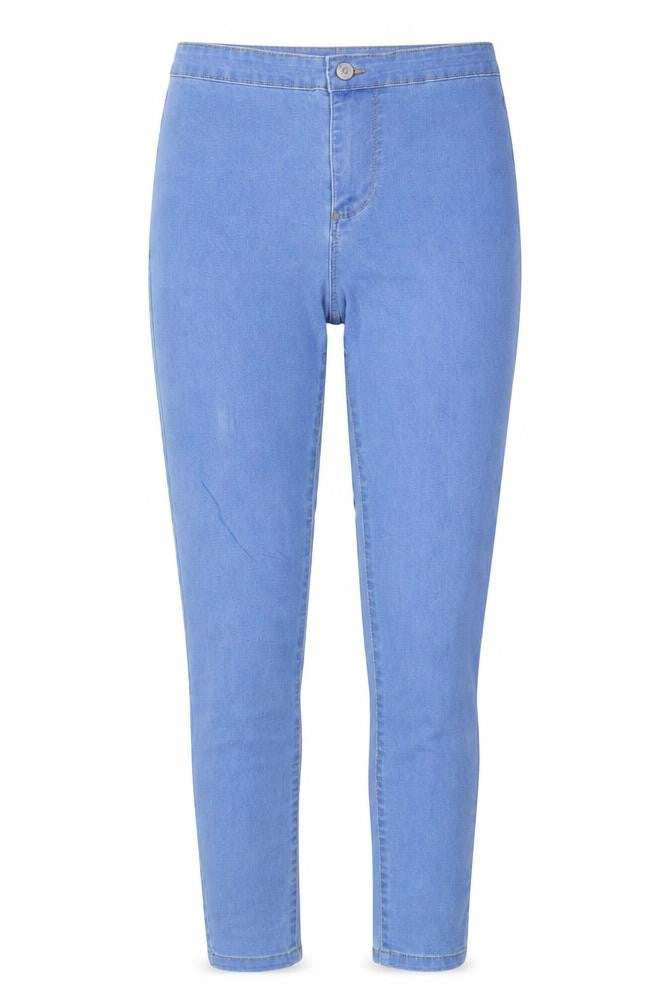 Front view of Denim Co women’s blue cotton skinny jeans, size UK 8, 28-inch leg regular
