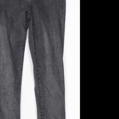 Womens UK Size 8 LOFT Regular Fit Skinny Grey Jeans