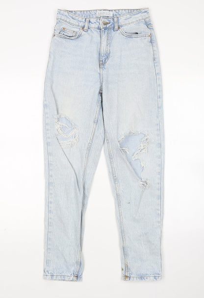 denim Co Womens Blue  Cotton Mom Jeans Size 6 L28 in Regular
