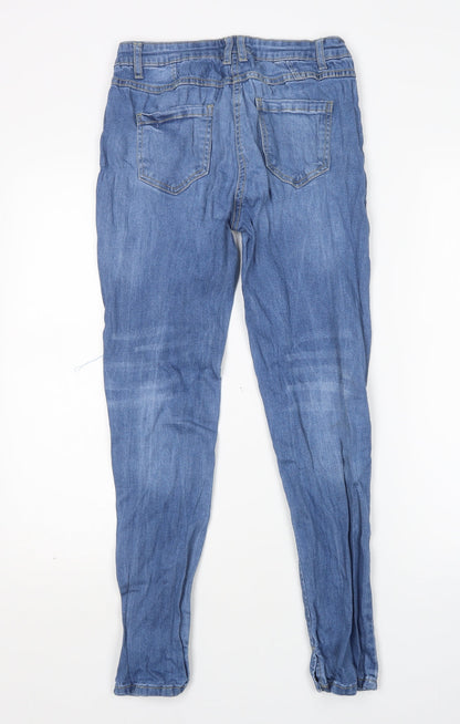 Pink Boutique Womens Blue  Cotton Skinny Jeans Size 10 L28 in Regular