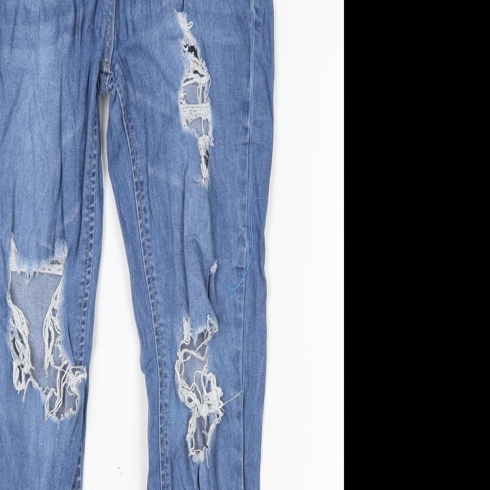 Pink Boutique Womens Blue  Cotton Skinny Jeans Size 10 L28 in Regular