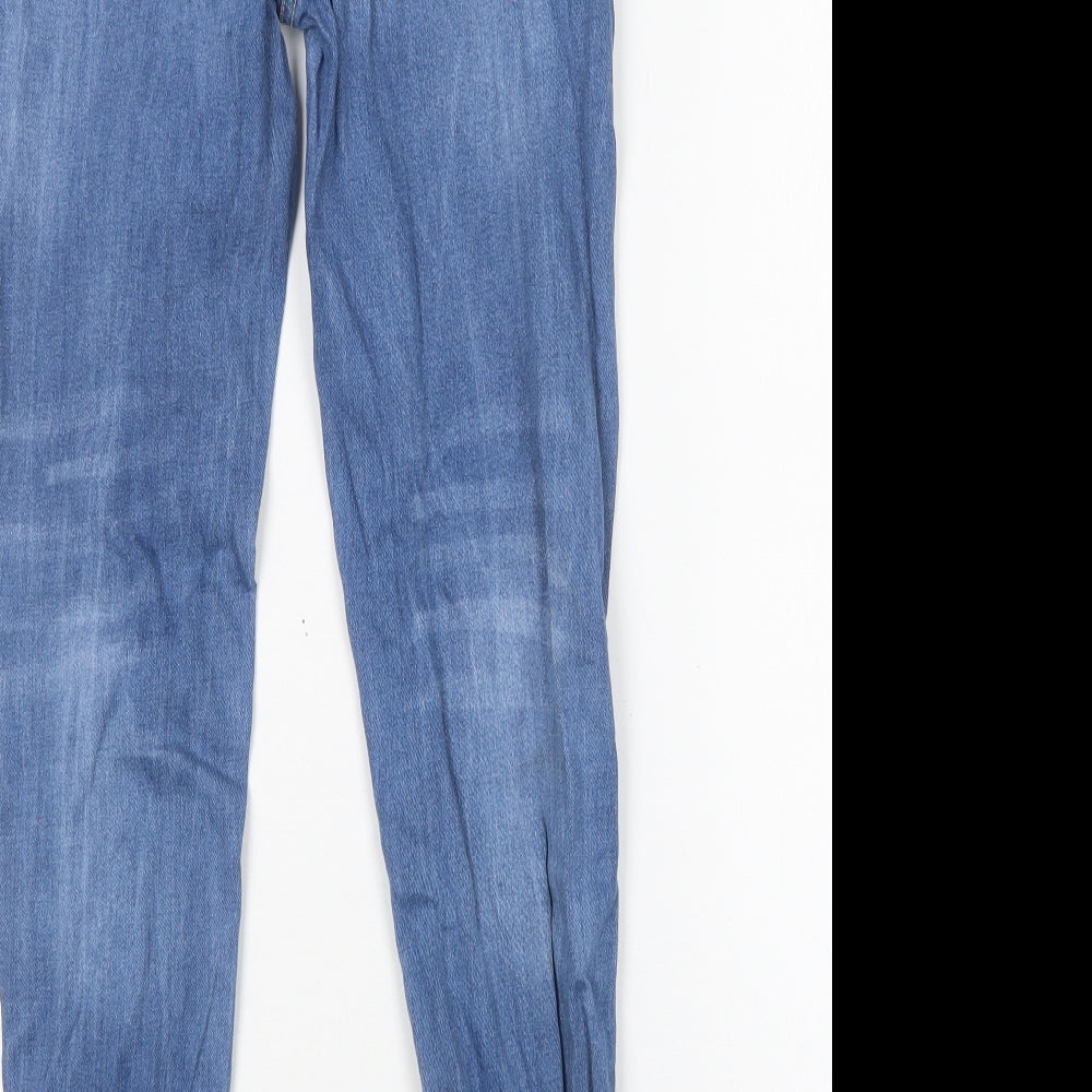 Pink Boutique Womens Blue  Cotton Skinny Jeans Size 10 L28 in Regular