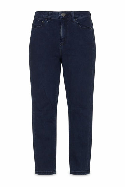 Front view of ASOS women’s blue cotton skinny jeans, size UK 26, in, 23-inch leg regular