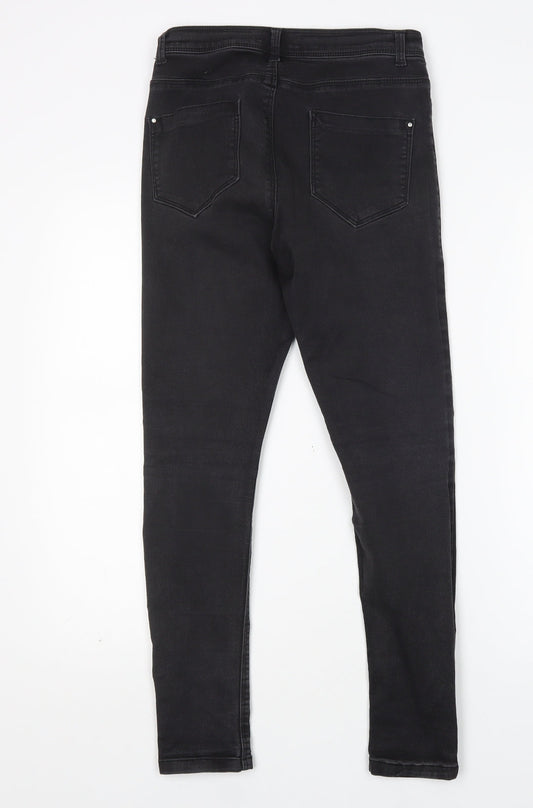 Dorothy Perkins Womens Black  Cotton Skinny Jeans Size 10 L27 in Regular