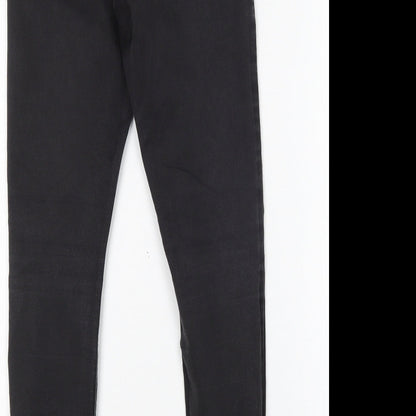 Dorothy Perkins Womens Black  Cotton Skinny Jeans Size 10 L27 in Regular