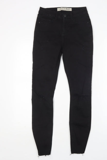 Denim Co Womens Black  Cotton Skinny Jeans Size 6 L28 in Regular