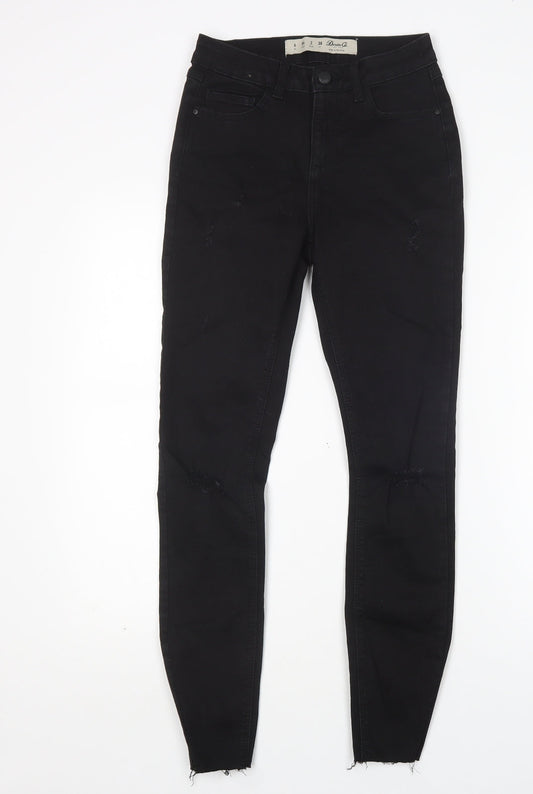 Denim Co Womens Black  Cotton Skinny Jeans Size 6 L28 in Regular
